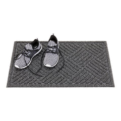 Comfy Feet Gray Heavy-Duty Outdoor Floor Mat - Diamond - 36
