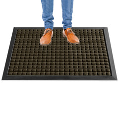 Comfy Feet Brown Heavy-Duty Carpet Floor Mat - Waffle - 36