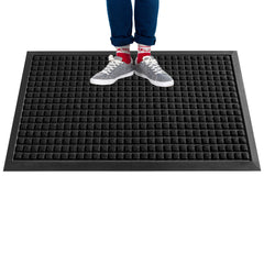 Comfy Feet Black Heavy-Duty Carpet Floor Mat - Waffle - 60
