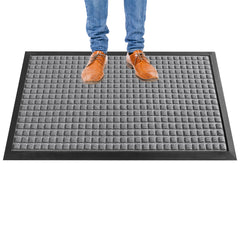 Comfy Feet Gray Heavy-Duty Carpet Floor Mat - Waffle - 60