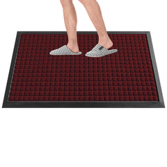 Comfy Feet Burgundy Heavy-Duty Carpet Floor Mat - Waffle - 60