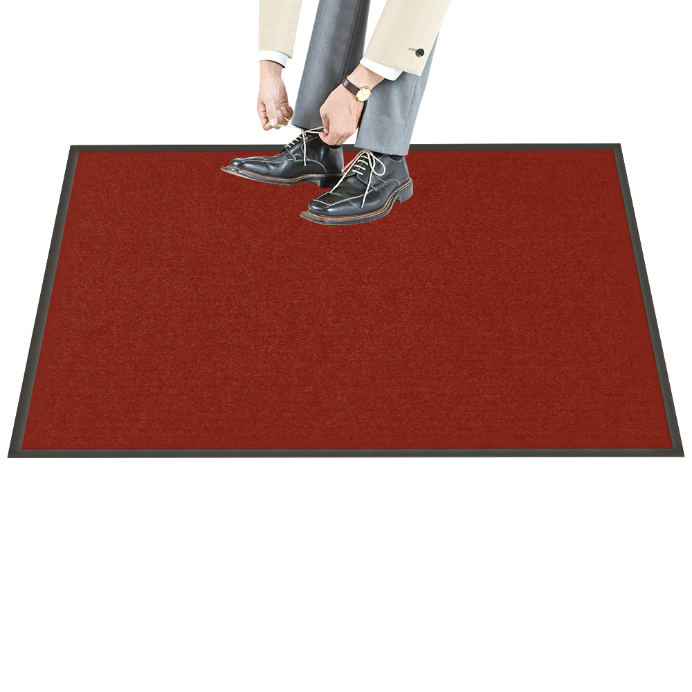 Comfy Feet Dark Red Carpet Floor Mat - Ribbed - 60" x 36" - 1 count box