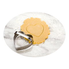 Pastry Tek Metal Heart Cookie Cutter with Handle 3.7 inch 1 count box