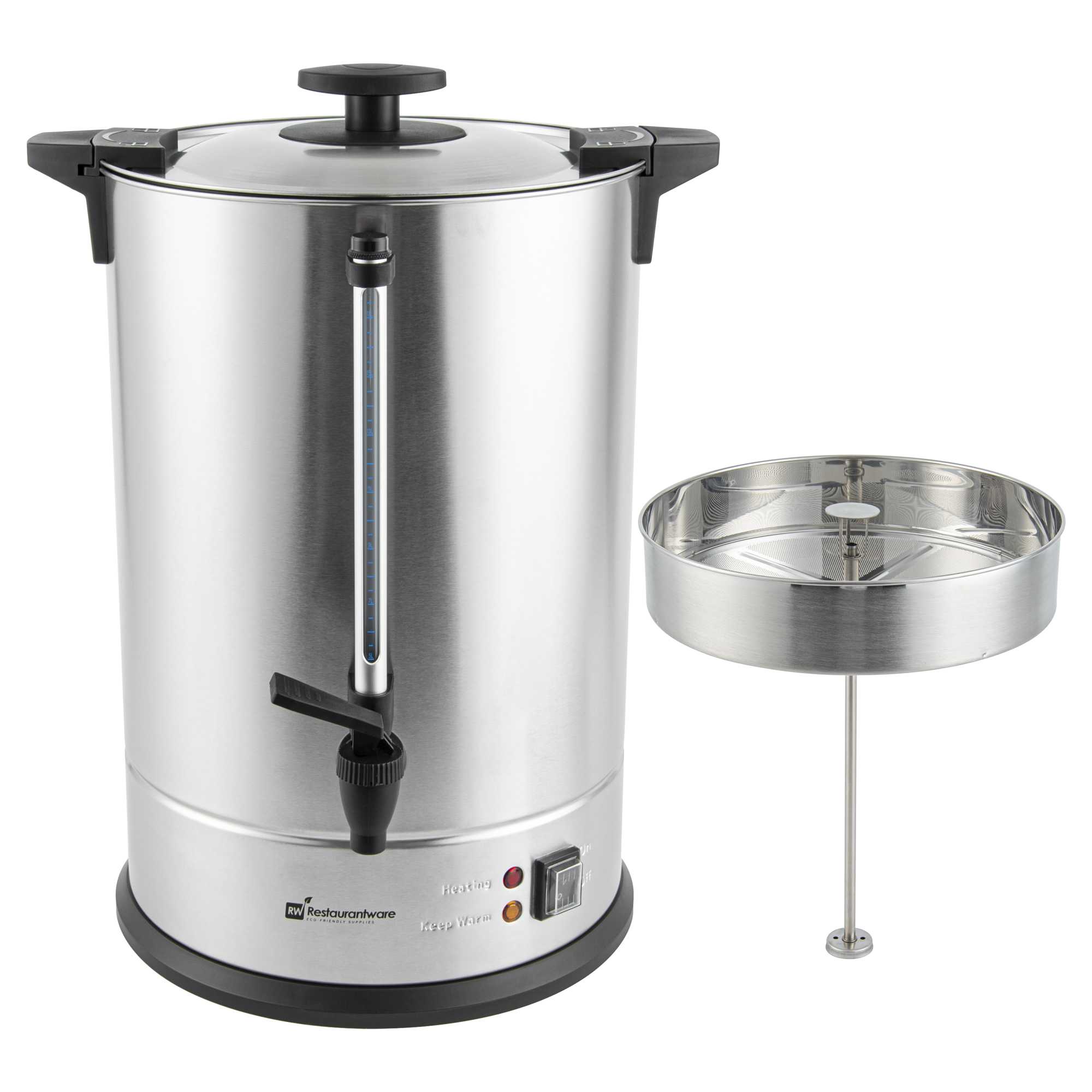Restpresso Coffee Urn - Silver, Stainless Steel - 1500W, 110 Cup - 1 count box