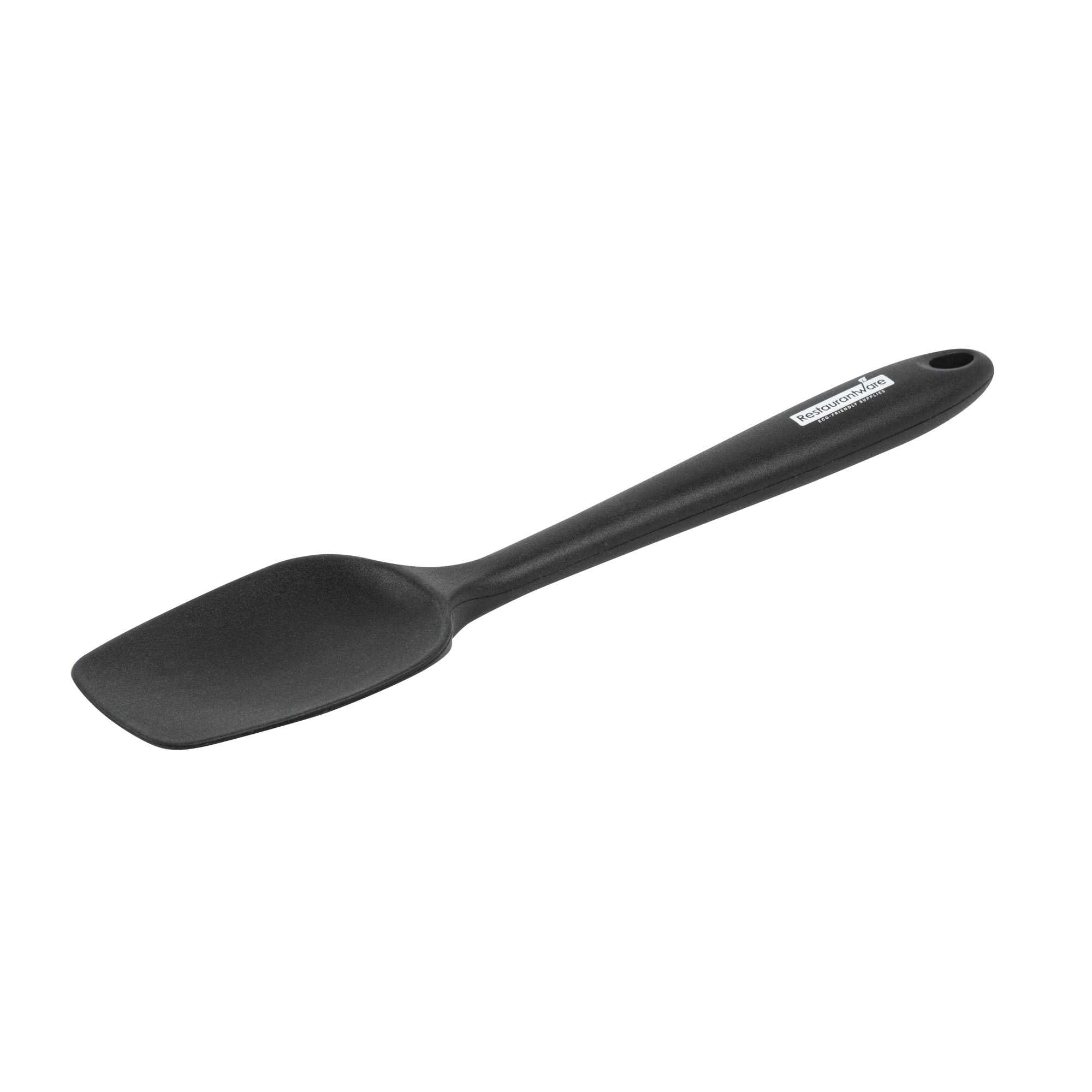 Pastry tek Black Silicone Spatula - Spoon-Shaped - 10 1/2" - 1 count box