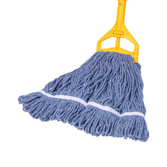 RW Clean 24 oz Blue Poly-Cotton Blend Wet Mop Head - Loop End - 12 count box