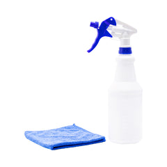 RW Clean 25 oz Blue Plastic Spray Bottle - Adjustable Nozzle - 1 count box