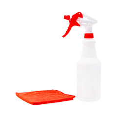 RW Clean 25 oz Red Plastic Spray Bottle - Adjustable Nozzle - 1 count box