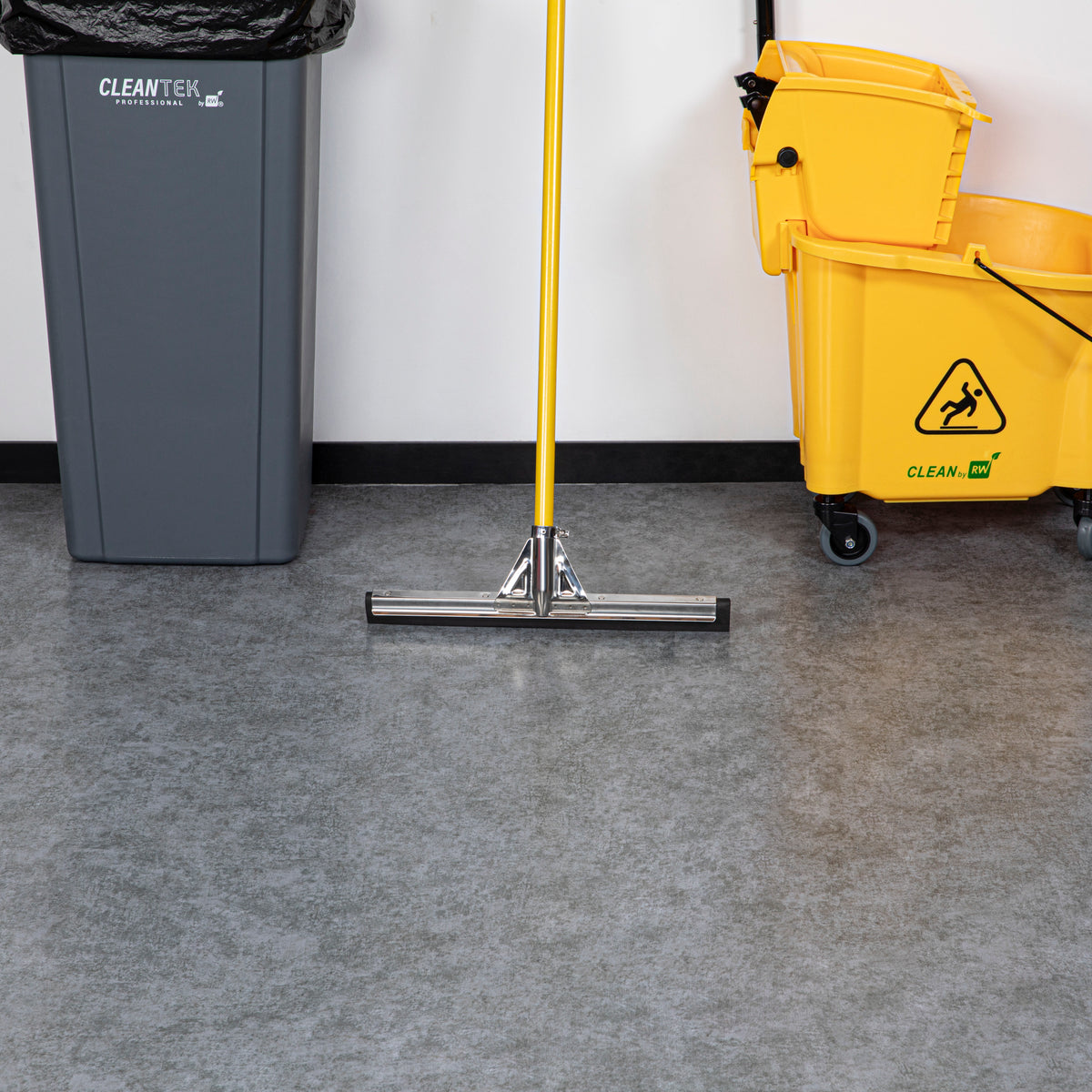 RW Clean Stainless Steel Floor Squeegee - 17 3/4" x 5" x 1 1/2" - 1 count box