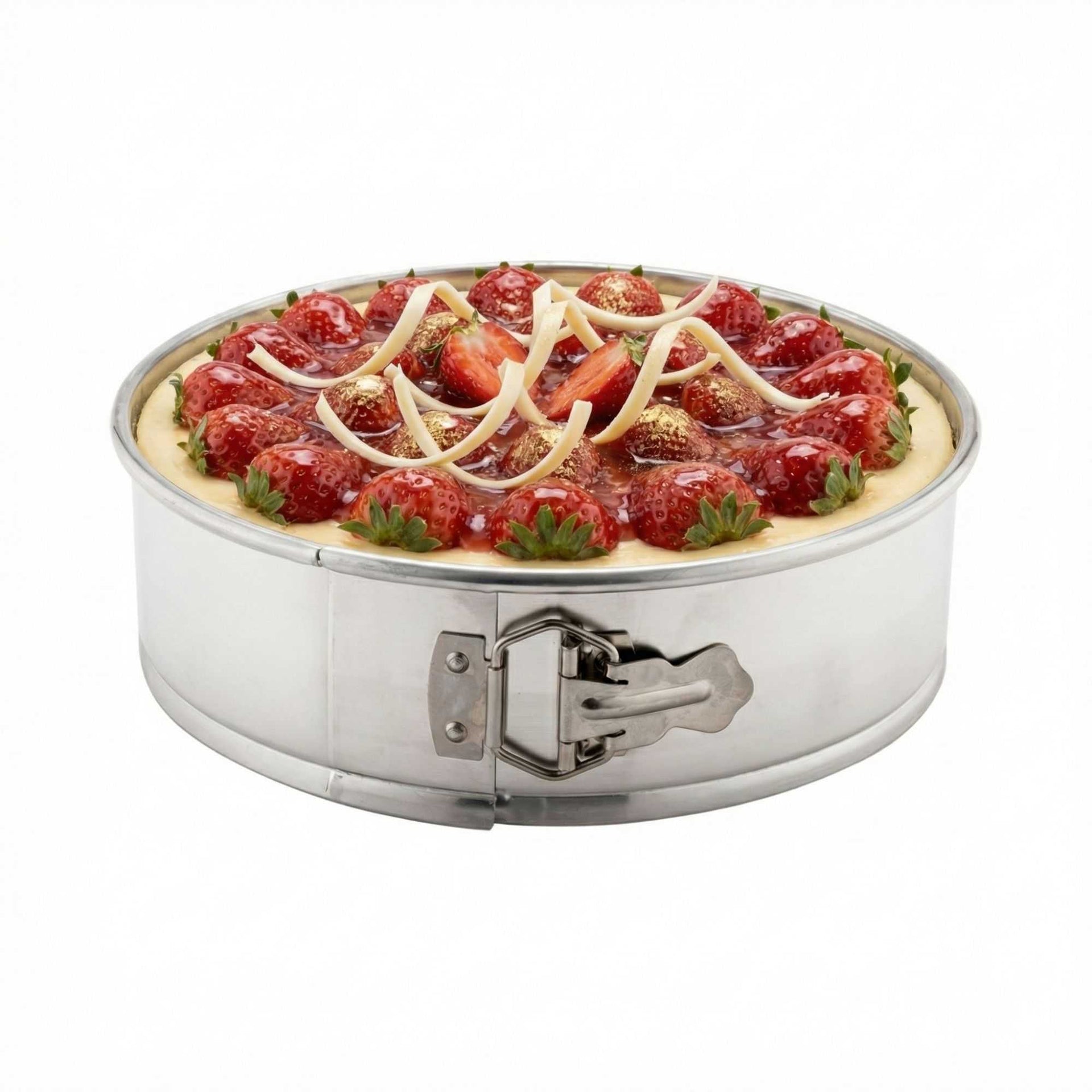 Met Lux 12" Silver Aluminum Springform Cake Pan