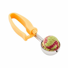 Comfy Grip 1.6 oz Stainless Steel #20 Portion Scoop - with Yellow Ambidextrous Handle - 40 count box