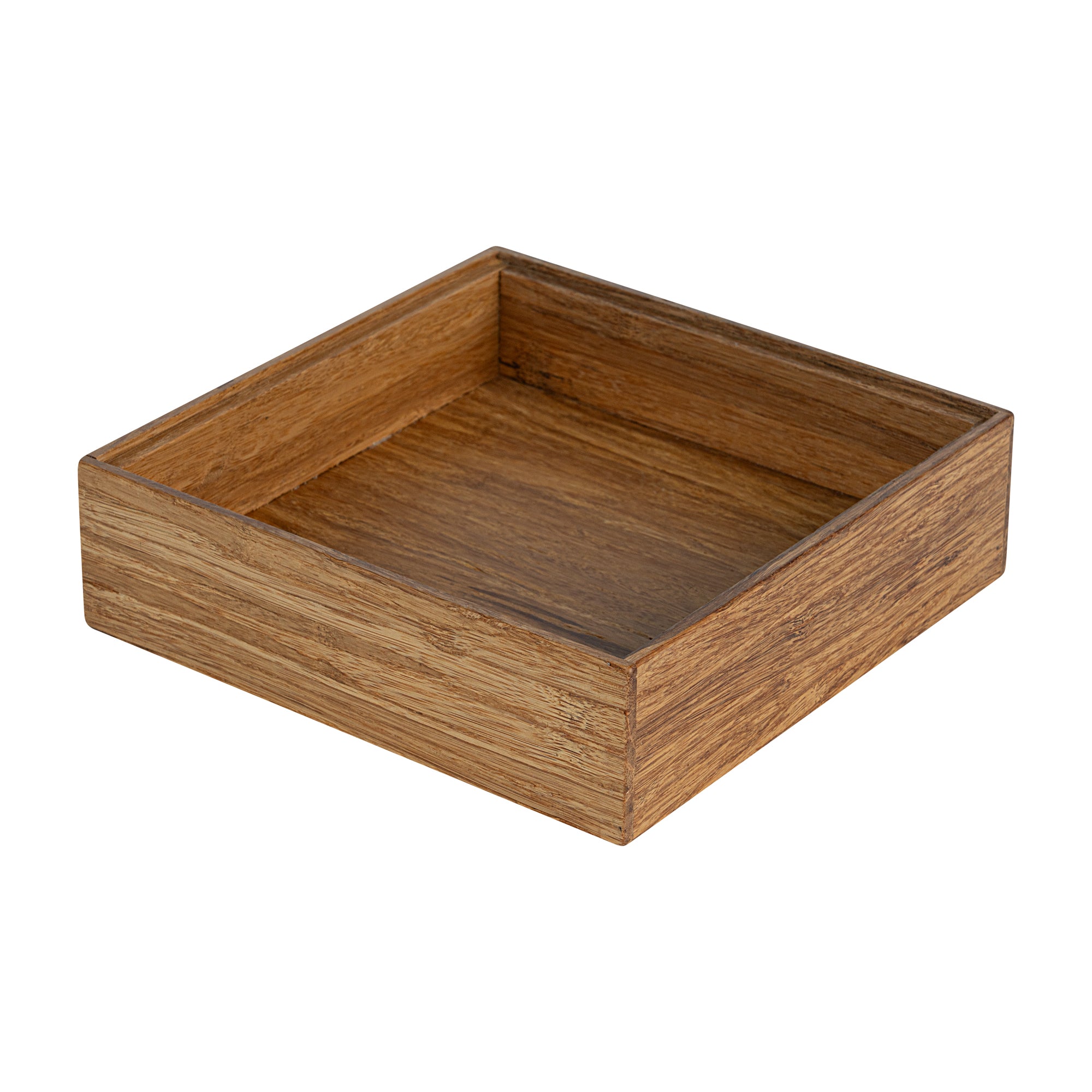 Eco Display Natural Bamboo Condiment Rack Box - 7" x 7" x 2" - 1 count box
