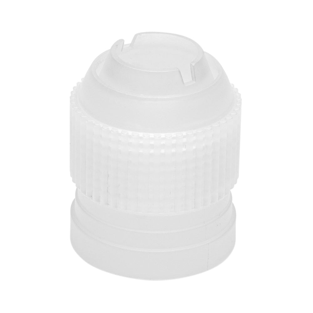 Pastry Tek Round White Plastic Large Russian Piping Tip Coupler - 1 count box