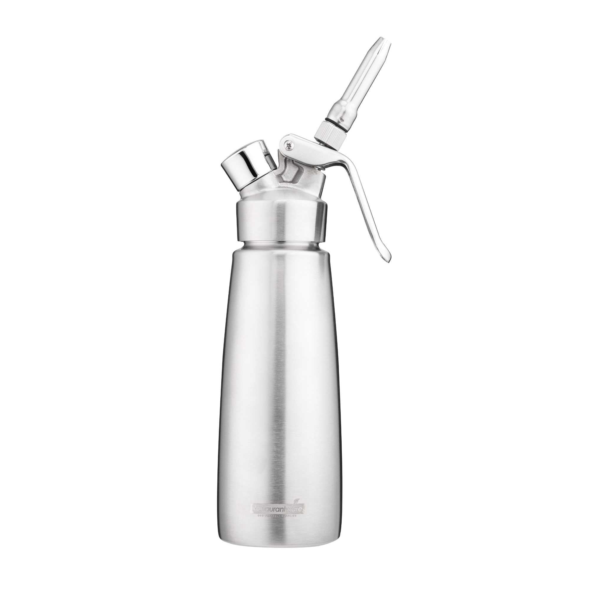 Whip Tek 0.5L Stainless Steel Professional Whipped Cream Dispenser - with 3 Decorator Tips - 1 count box