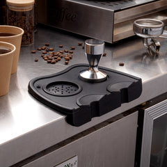 Restpresso Black Silicone Espresso Tamping Mat - Double - 8 1/4