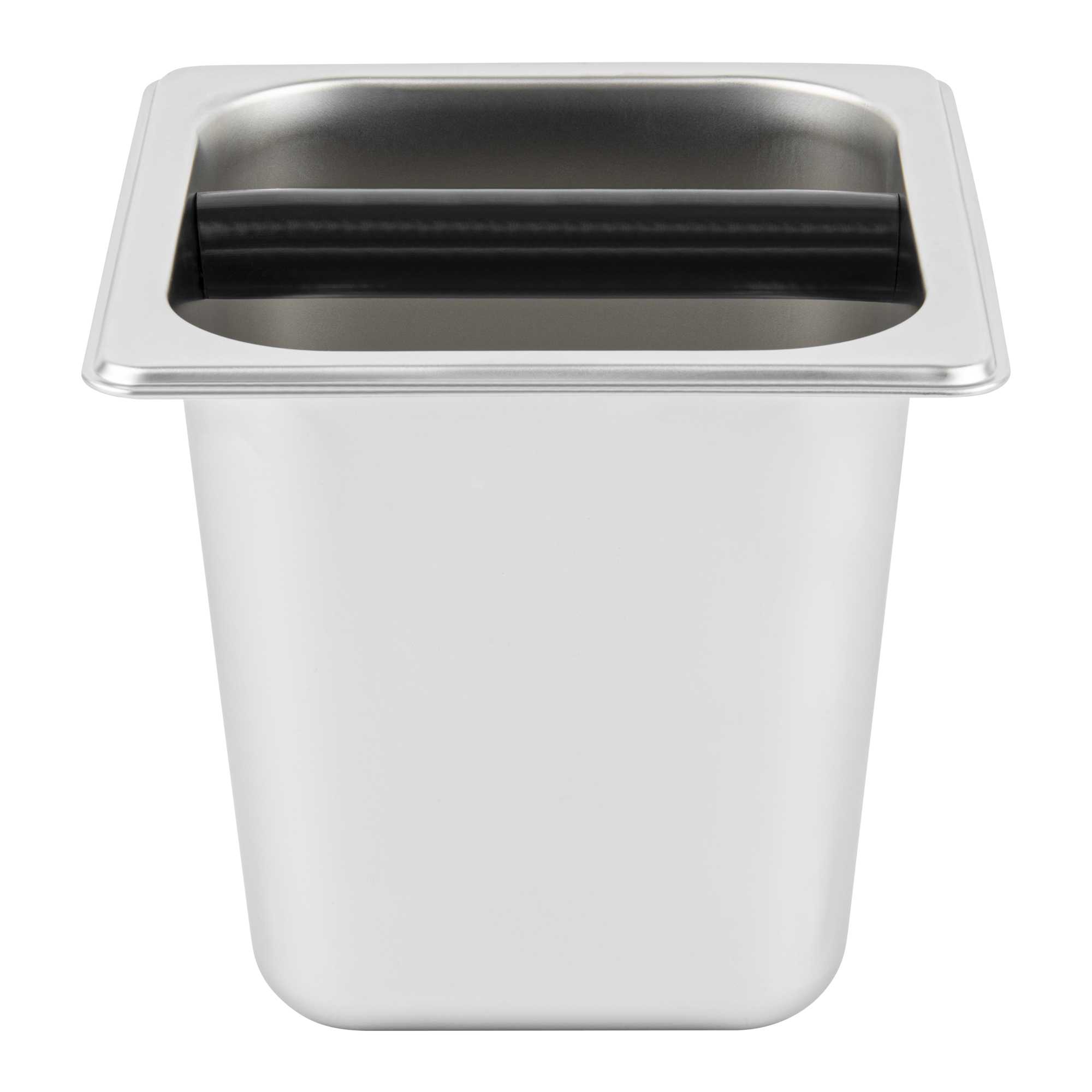 Restpresso Stainless Steel Deep Coffee / Espresso Knock Box - 7" x 6 1/2" x 6" - 1 count box