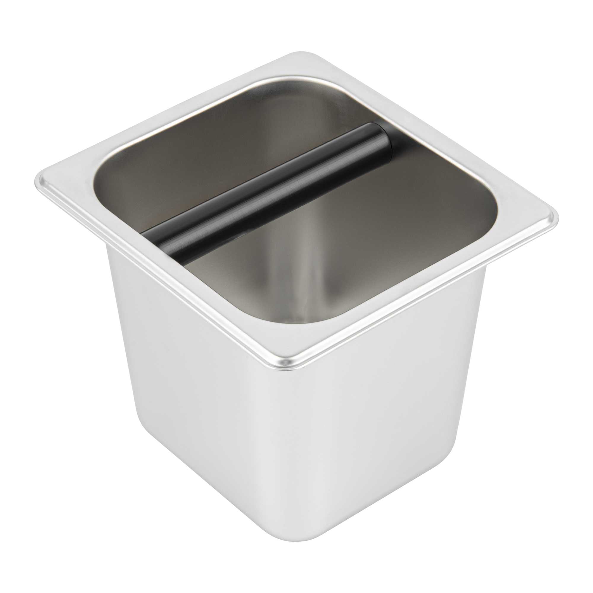 Restpresso Stainless Steel Deep Coffee / Espresso Knock Box - 7" x 6 1/2" x 6" - 1 count box