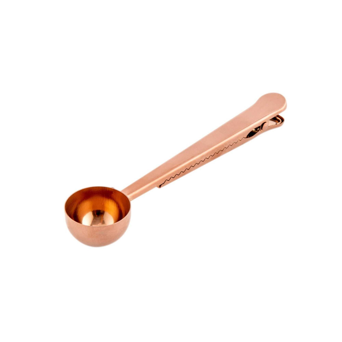 Restpresso 1 Tbsp. Copper-Plated Stainless Steel Coffee / Measuring Scoop - with Bag Clip - 1 count box