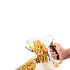 Met Lux Stainless Steel Fry Scoop - with Handle - 50 count box