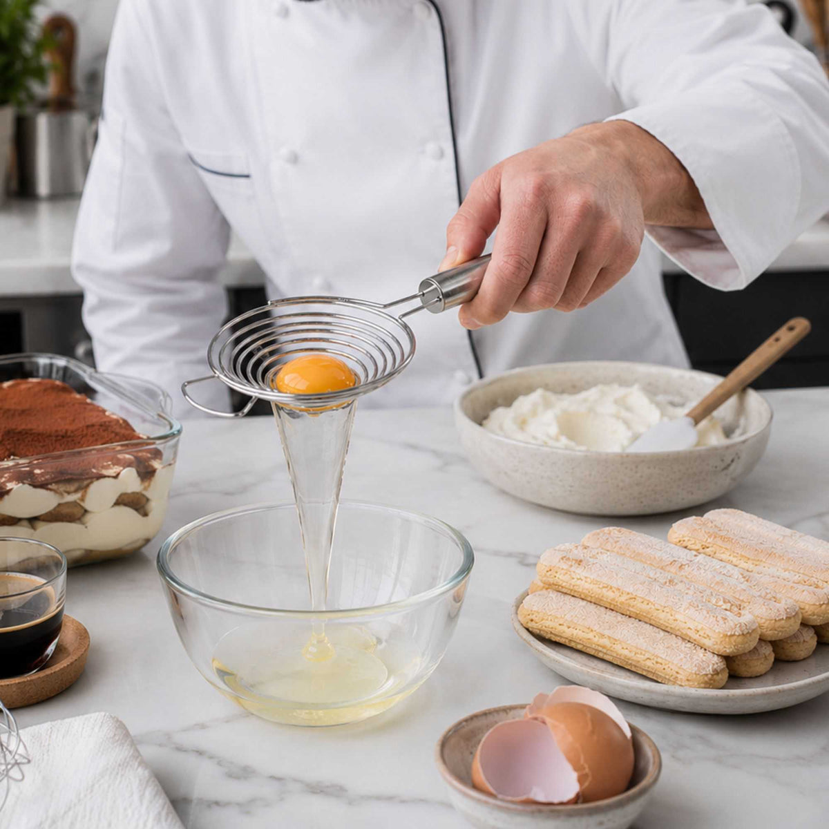 Met Lux Stainless Steel Egg Separator - 10 1/4" - 1 count box