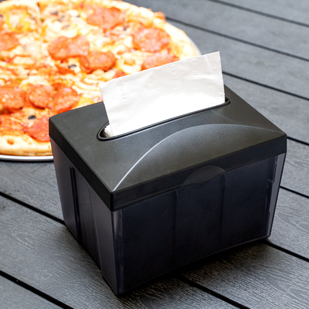 Bar Lux Rectangle Gray Interfold Napkin Dispenser - Tabletop - 7 1/2" x 6" x 6 1/4" - 1 count box