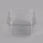 Met Lux 2 qt Square Clear Plastic Food Storage Container - with Green Volume Markers - 7" x 7" x 4" - 10 count box