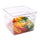 Met Lux 12 qt Square Clear Plastic Food Storage Container - with Blue Volume Markers - 11" x 11" x 8" - 10 count box