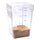 Met Lux 22 qt Square Clear Plastic Food Storage Container - with Blue Volume Markers - 11" x 11" x 15 3/4" - 10 count box