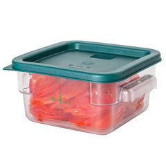 Met Lux Square Green Plastic Food Storage Container Lid - Fits 2 and 4 qt - 1 count box