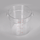 Met Lux 18 qt Round Clear Plastic Food Storage Container - with Red Volume Markers - 12 1/4" x 12 1/4" x 12" - 10 count box