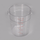 Met Lux 22 qt Round Clear Plastic Food Storage Container - with Red Volume Markers - 12 1/4" x 12 1/4" x 15" - 10 count box