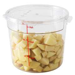 Met Lux Round Clear Plastic Food Storage Container Lid - Fits 6 and 8 qt - 8 3/4