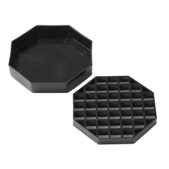 Bev Tek Octagon Black Plastic Drip Tray - with Removable Grate - 4