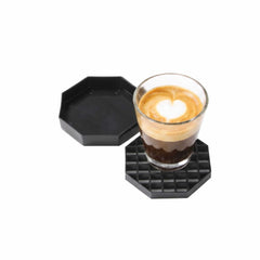 Bev Tek Octagon Black Plastic Drip Tray - with Removable Grate - 4