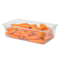 Met Lux Rectangle Clear Plastic Full Size Cold Food Storage Container - 6