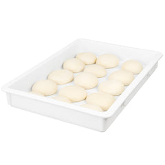 Rectangle White Plastic Pizza Dough Proofing Box - 26