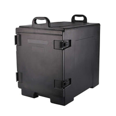 Cater Tek Rectangle Black Food Pan Carrier - Insulated, Front Loading - 16 3/4