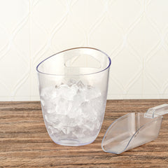 Bar Lux 3.2 qt Round Clear Plastic Champagne / Wine Bucket - 9 1/4