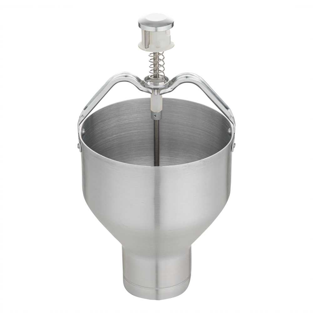 Met Lux Round Aluminum Pancake / Waffle Batter Dispenser - 6 1/2" x 6 1/2" x 13" - 8 count box