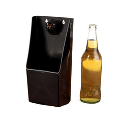Bar Lux Black Bottle Cap Catcher - with Bottle Opener - 8 1/4