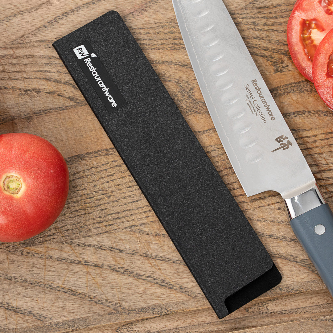 Sensei Black Plastic Knife Blade Cover / Guard - 8 1/2" x 2" - 1 count box