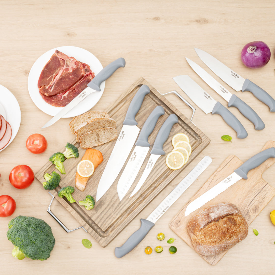 Comfy Grip Gray Stainless Steel 9-Piece Knife Set - 1 count box