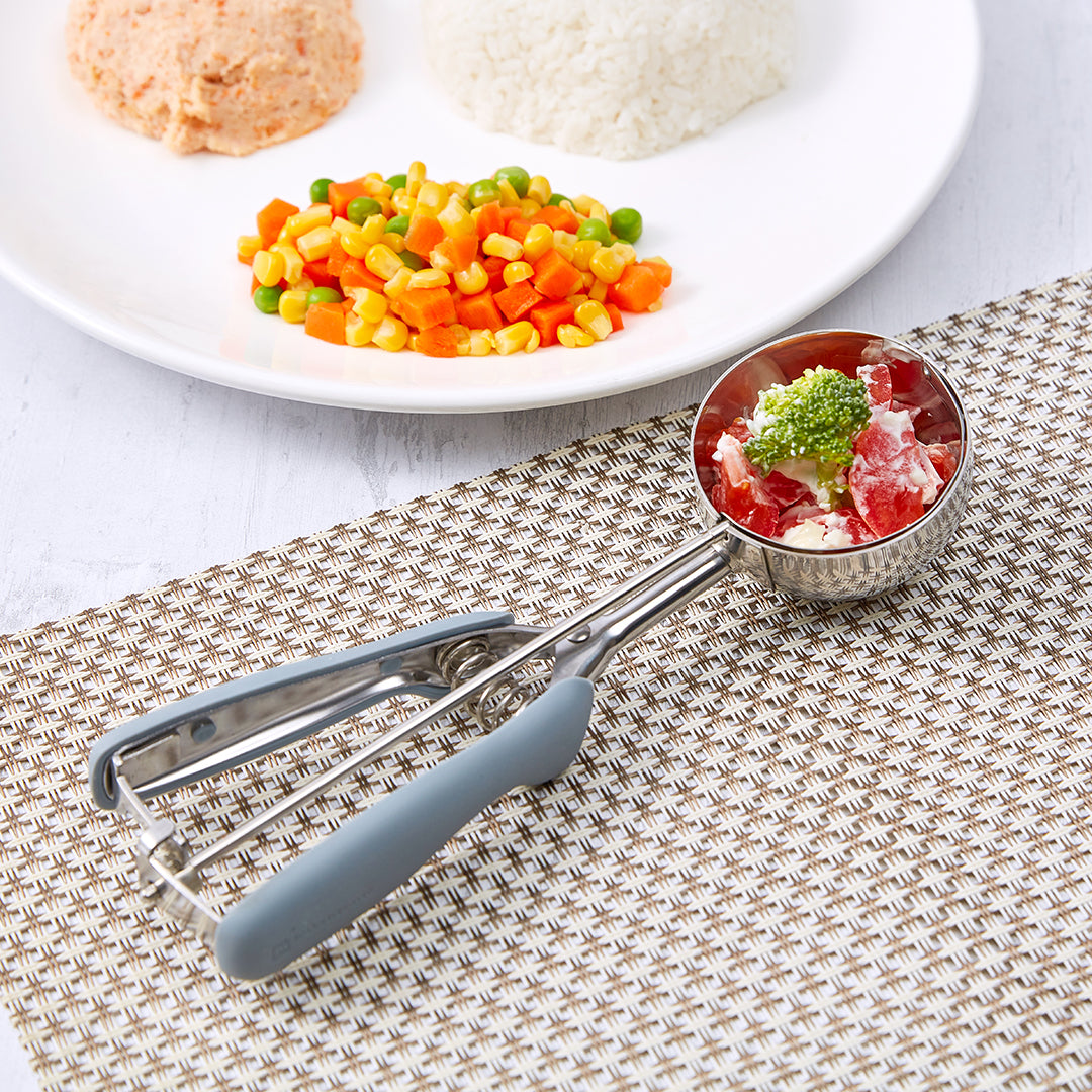 Comfy Grip 4 oz Stainless Steel #8 Ice Cream Scoop - with Gray Handle - 1 count box