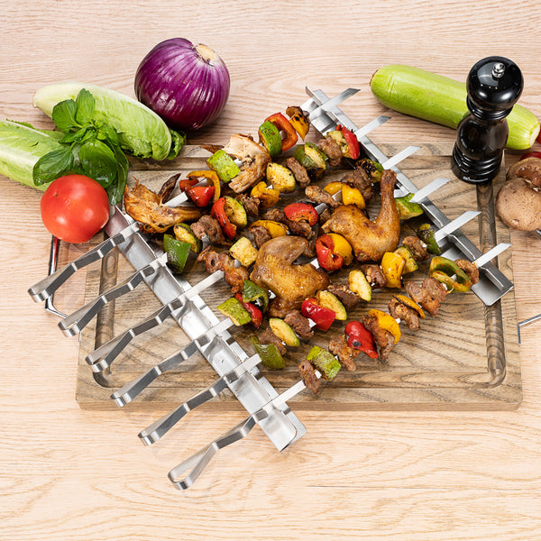 Met Lux Stainless Steel Barbecue Shish Kabob Skewer Set