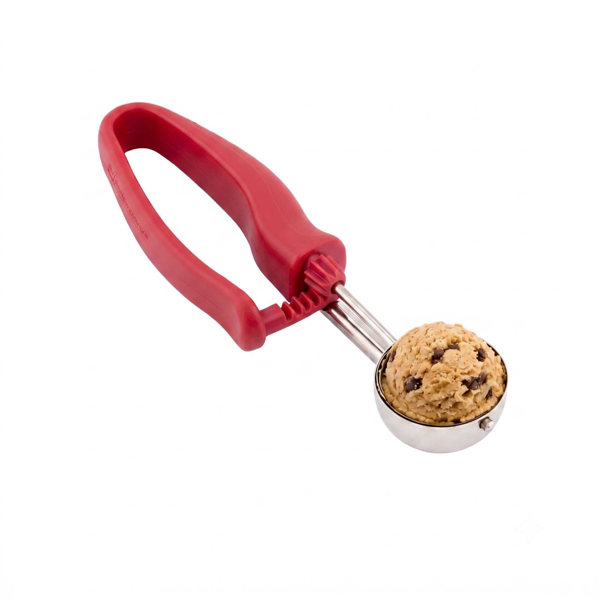Comfy Grip 1.4 oz Stainless Steel #24 Portion Scoop - with Red Ambidextrous Handle - 1 count box