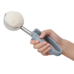 Comfy Grip 3.75 oz Stainless Steel #10 Portion Scoop - with Ivory Ambidextrous Handle - 1 count box