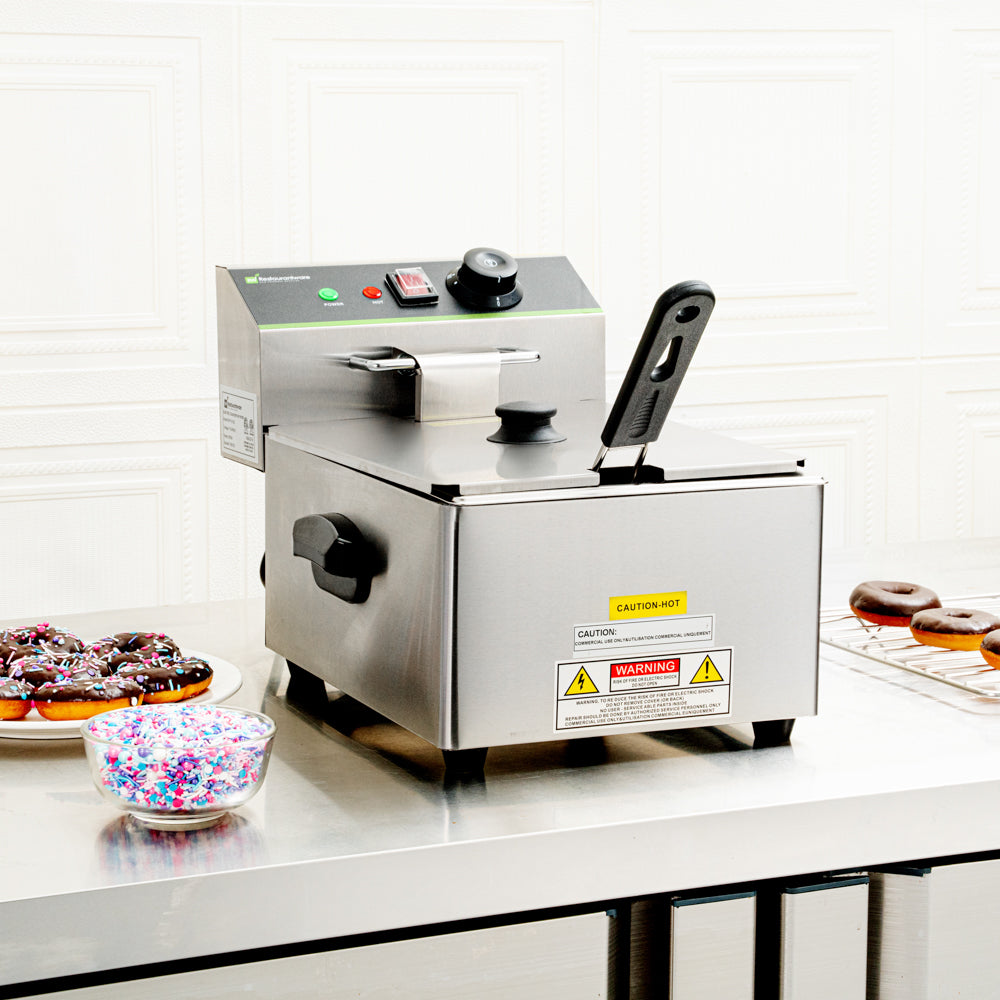 Hi Tek Stainless Steel Electric Deep Fryer - 10lb, 120V, 1750W - 1 count box