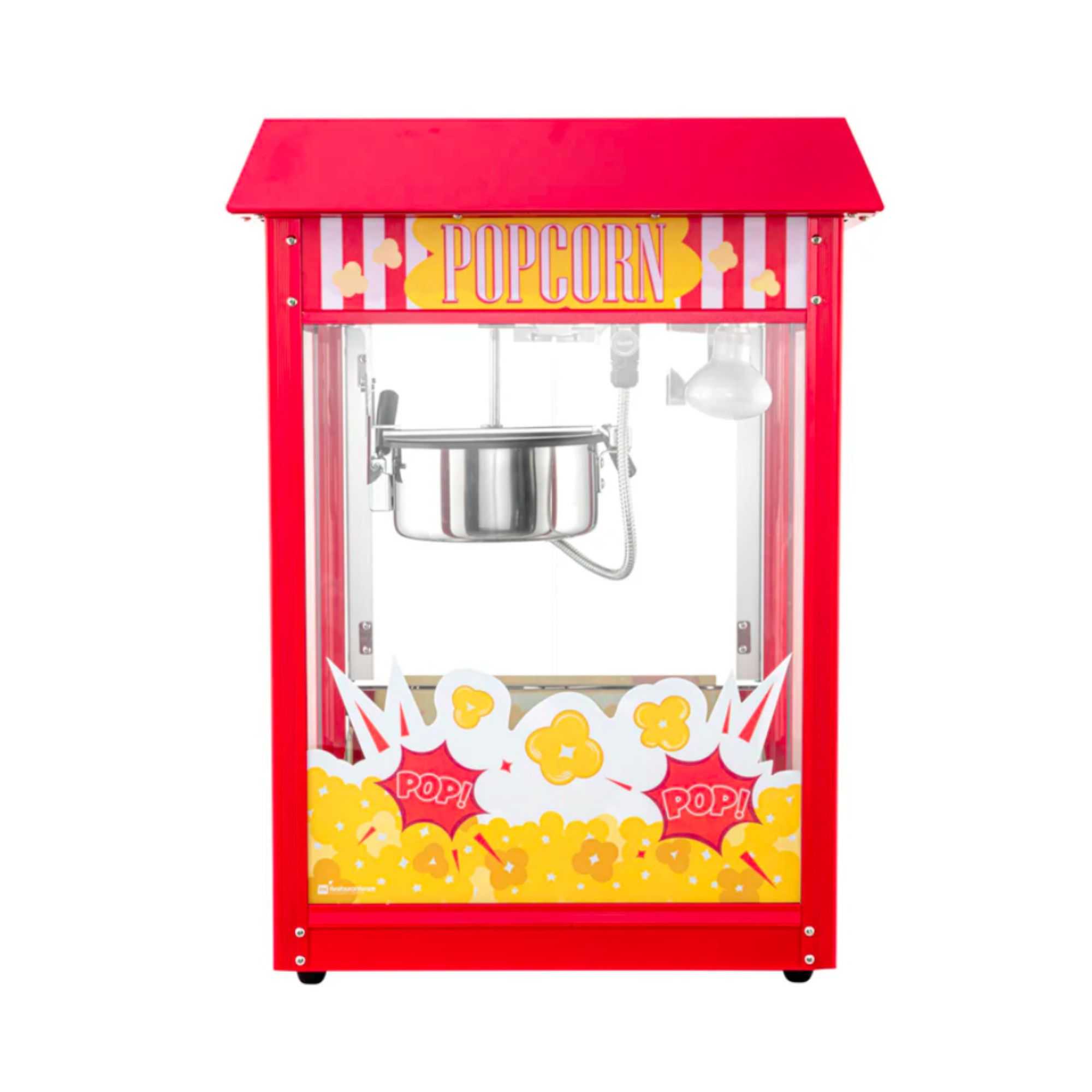 Hi Tek 8 oz Red Stainless Steel Popcorn Machine - 1 count box