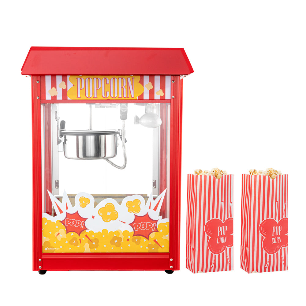 Hi Tek 8 oz Red Stainless Steel Popcorn Machine - 1 count box