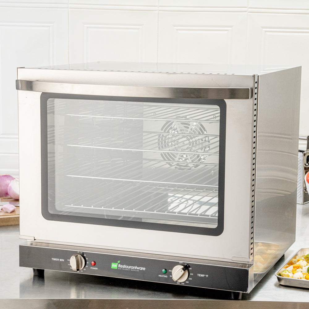 Hi Tek Stainless Steel Half Size Countertop Convection Oven - 208/240V, 2800W - 2.3 cu ft - 1 count box